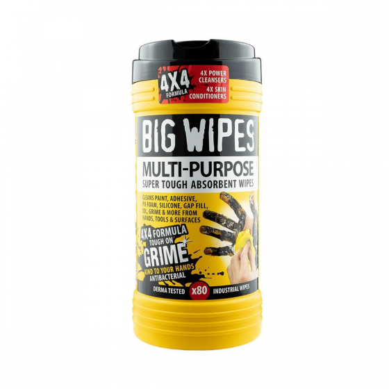 Big Wipes 4x4 Multi Purpose Wipes - Black Lid (Yellow)